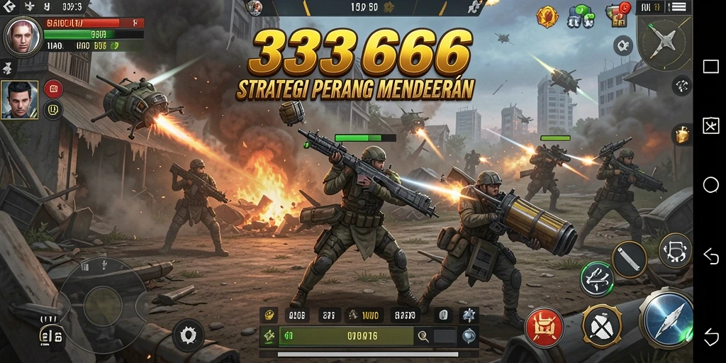 Tangkapan layar utama dari gameplay strategi yang intens di 333666.