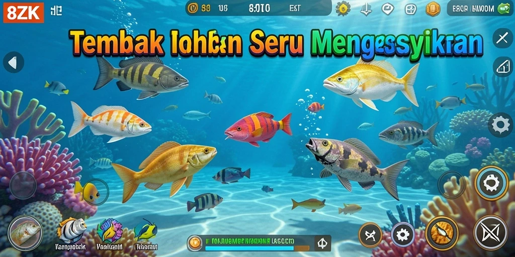 Tampilan gameplay Tembak Ikan yang menegangkan dan seru.