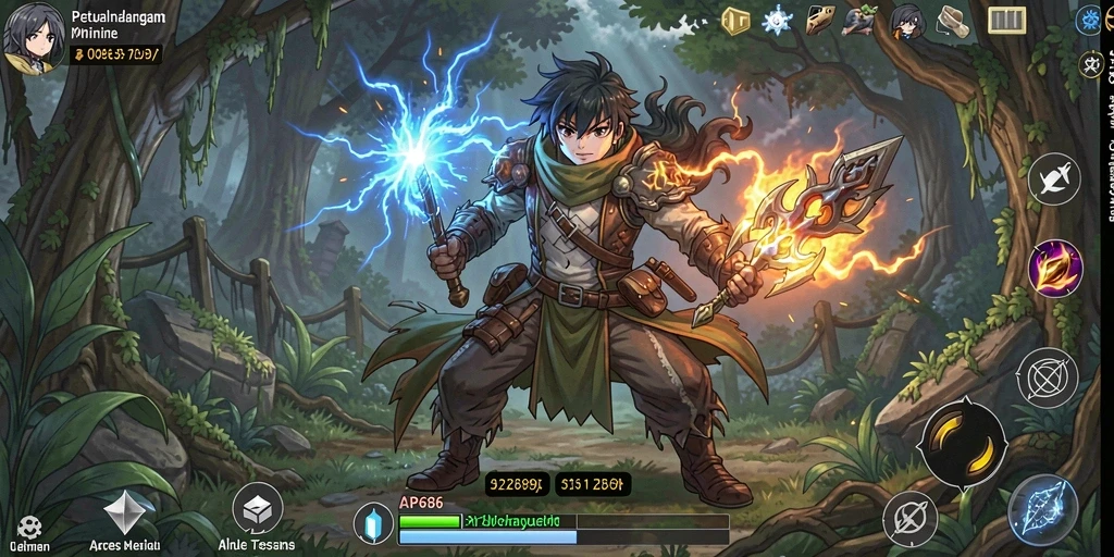 Menampilkan gameplay seru dalam dunia Anime yang memukau.