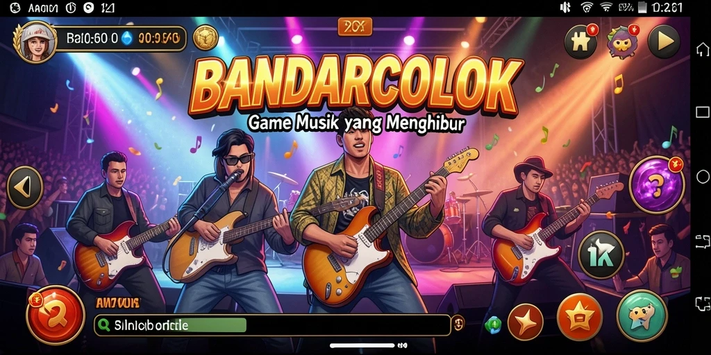 Screenshot BANDARCOLOK menampilkan gameplay musik yang menarik dan interaktif.