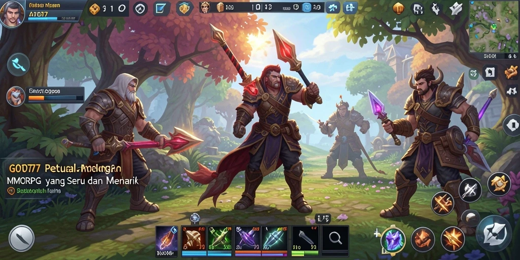 Screenshot utama GOTO77 menampilkan aksi seru dalam permainan MMORPG.
