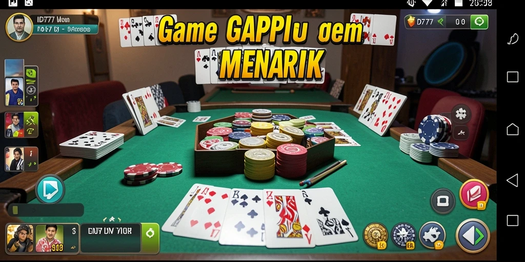 Screenshot gameplay ID777 menampilkan suasana seru bermain Gaple.