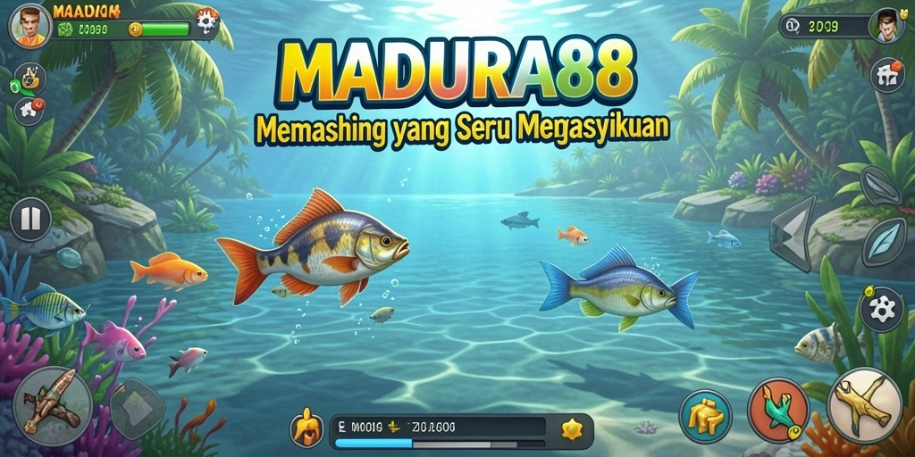 Tampilan gameplay menarik dalam permainan memancing MADURA88.
