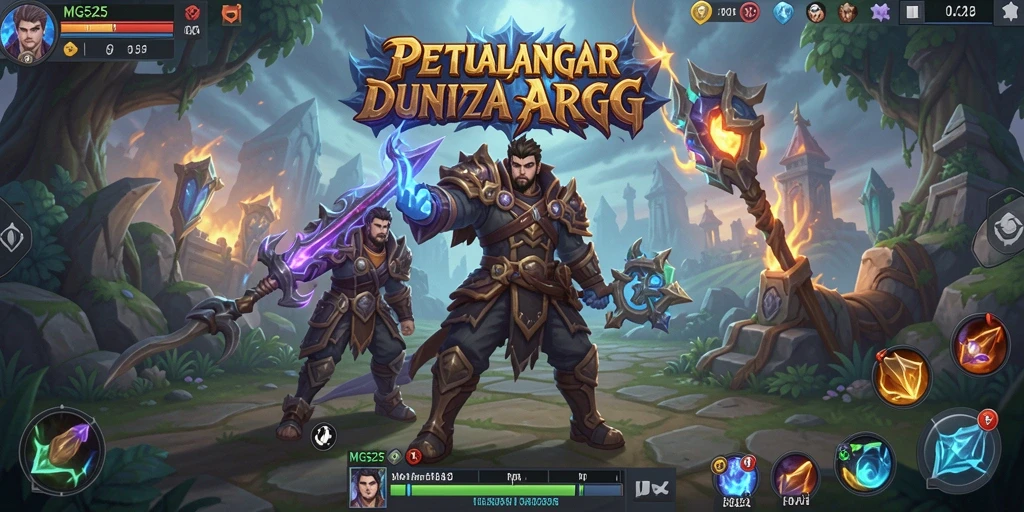 Screenshot MG525 menampilkan pertarungan epik dalam dunia ARPG.