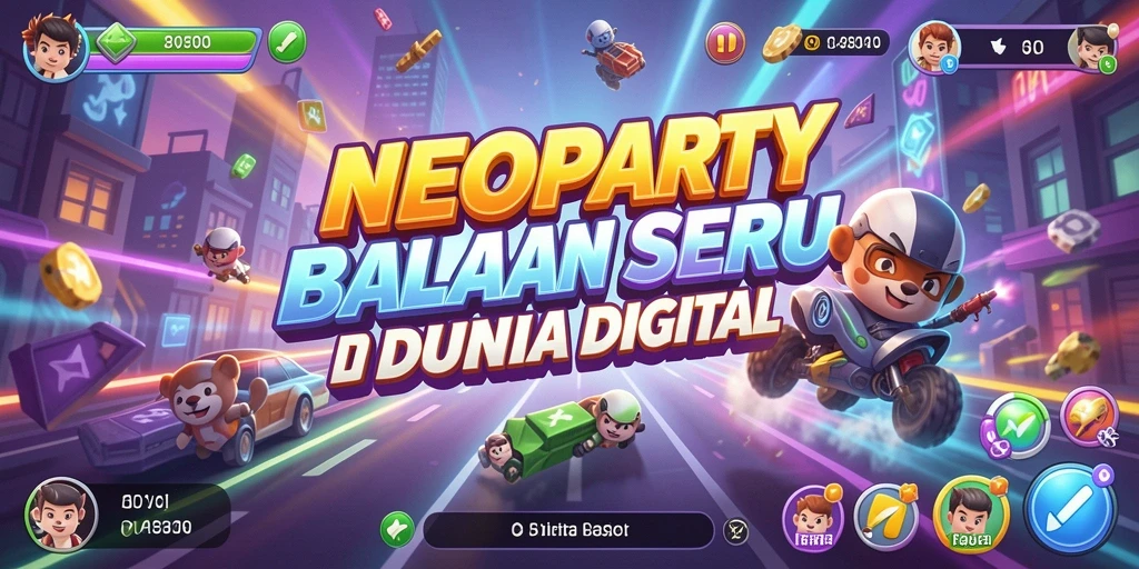 Tampilan aksi balapan seru dalam NEOPARTY