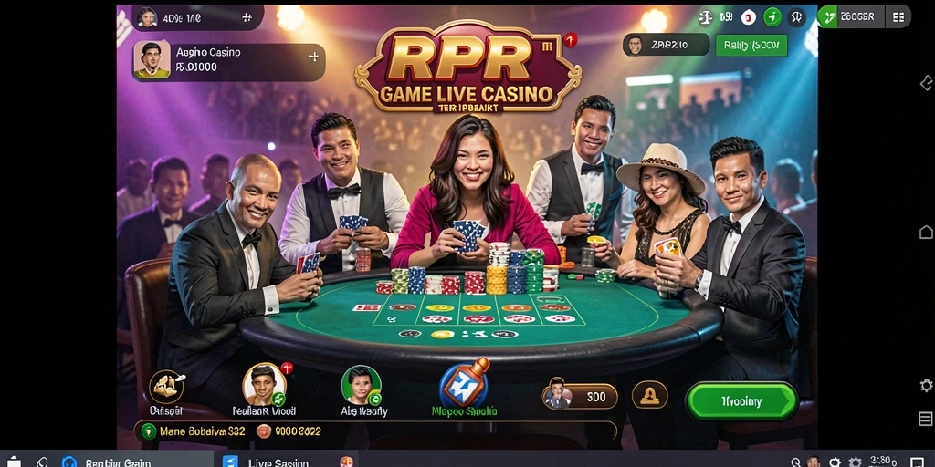 Tampilan gameplay Live Casino yang mendebarkan di RPRR.