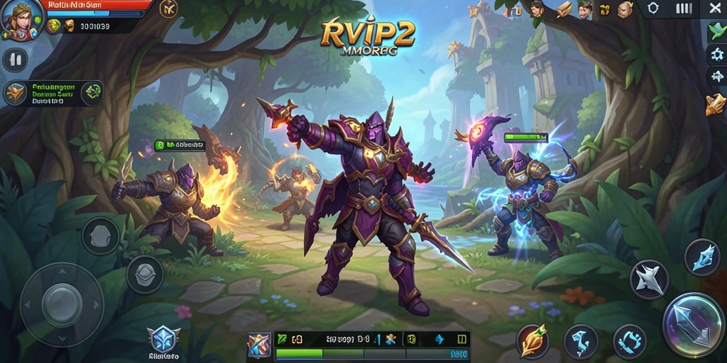 Screenshot gameplay RVIP2 yang menunjukkan pertarungan seru antar pemain.