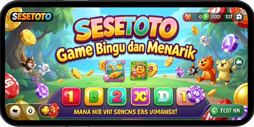 Tampilan gameplay SESETOTO yang menarik dan interaktif.