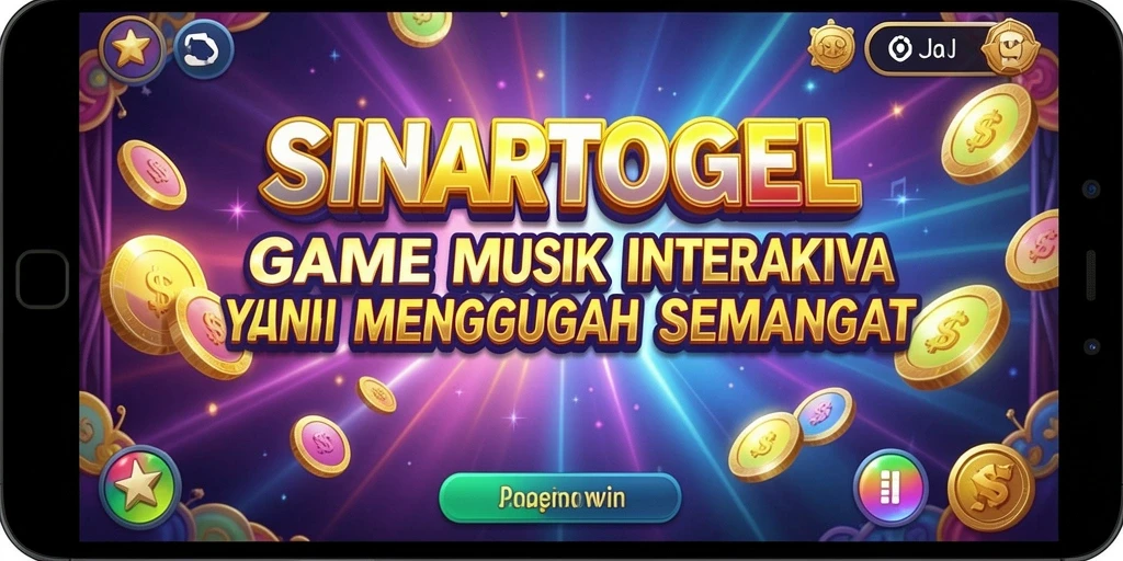 Screenshot SINARTOGEL menunjukkan gameplay seru dengan interaksi musik yang mendalam.