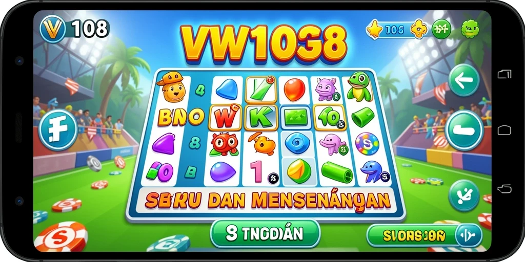 Tampilan gameplay VW108 dengan suasana Bingo yang penuh warna.